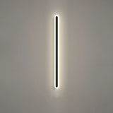 Minimalist Black Linear Acrylic and Metal Vanity Light Image - 5