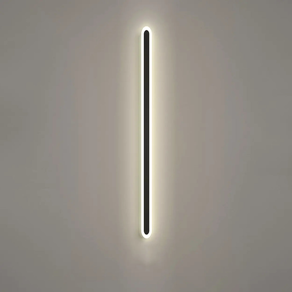 Minimalist Black Linear Acrylic and Metal Vanity Light Image - 7