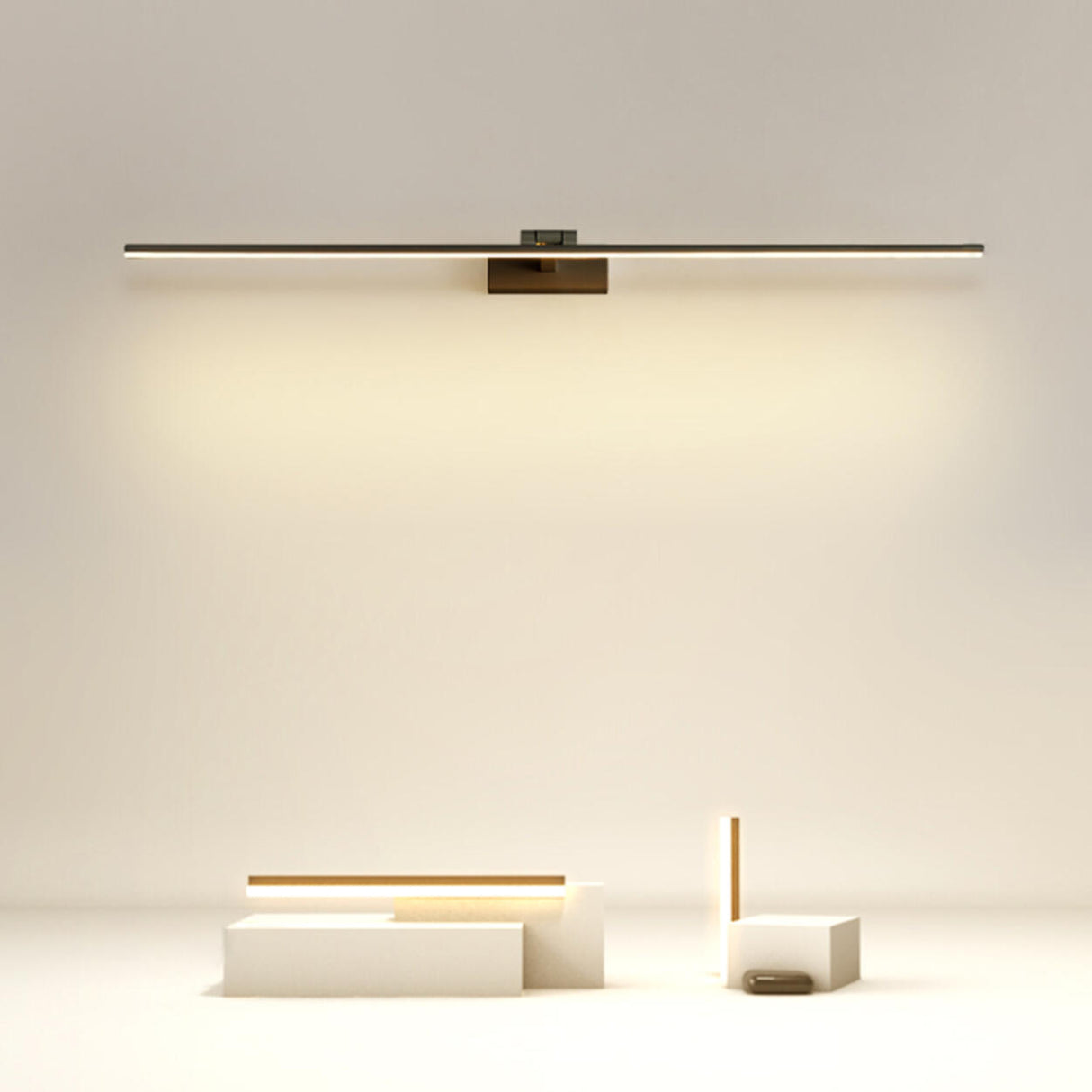 Minimalist Black Linear LED Bathroom Vanity Light Image - 1