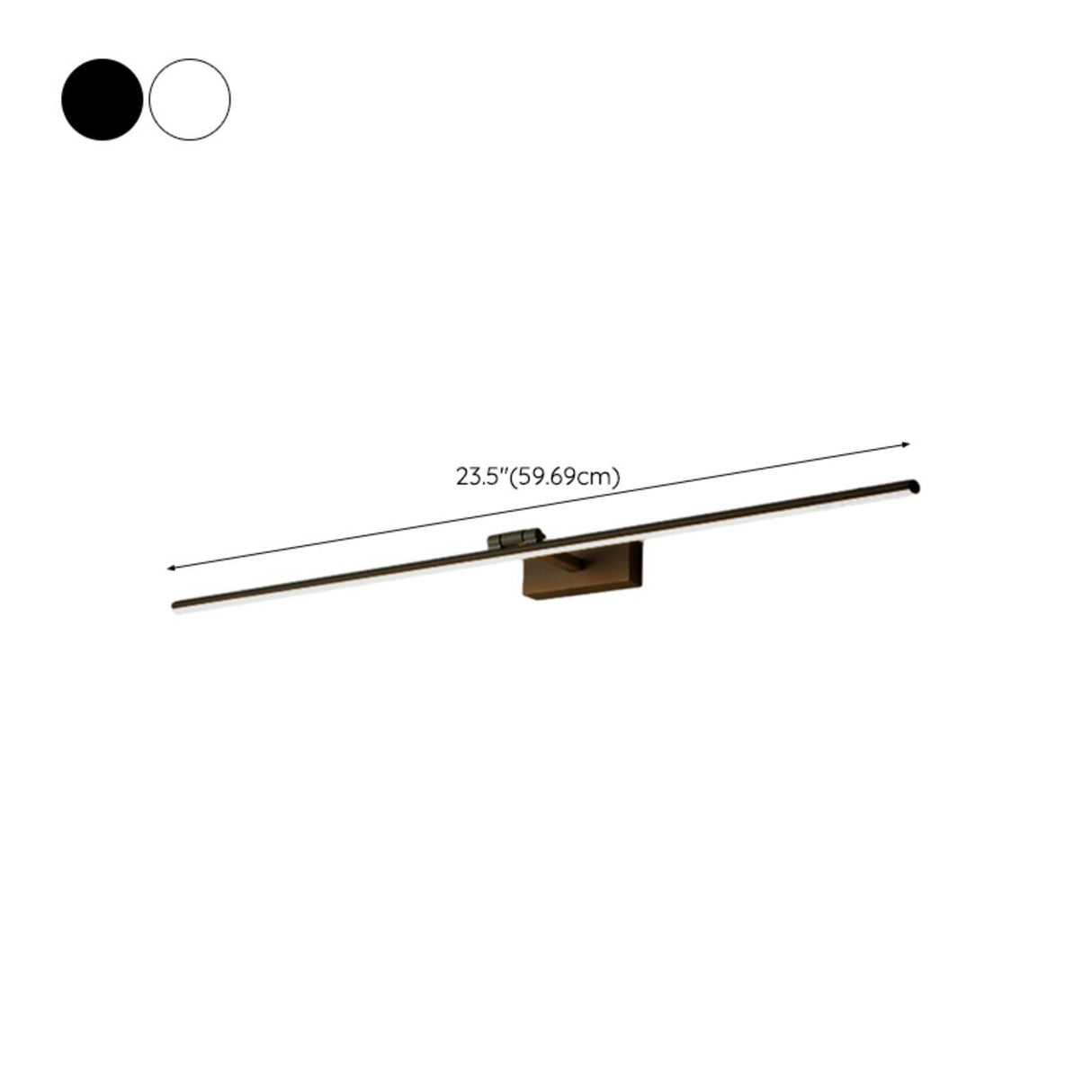 Minimalist Black Linear LED Bathroom Vanity Light 