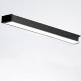 Minimalist Black Linear LED Flush Mount Ceiling Light Image - 2