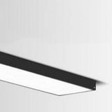 Minimalist Black Linear LED Flush Mount Ceiling Light Image - 5