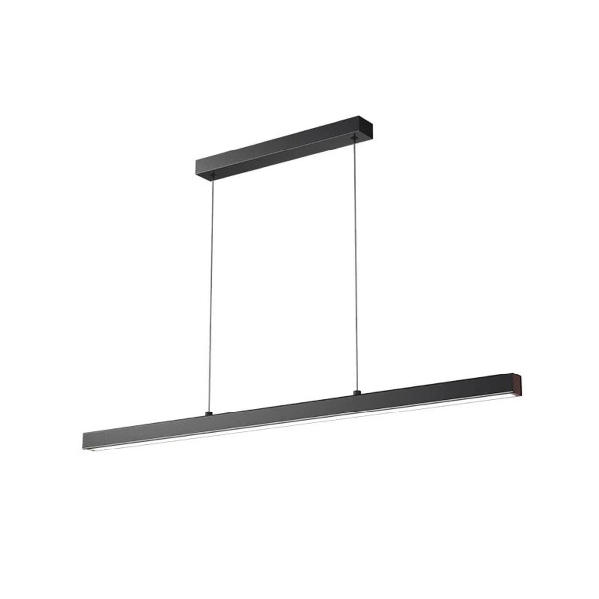 Minimalist Black Linear LED Island Hanging Light Image - 5