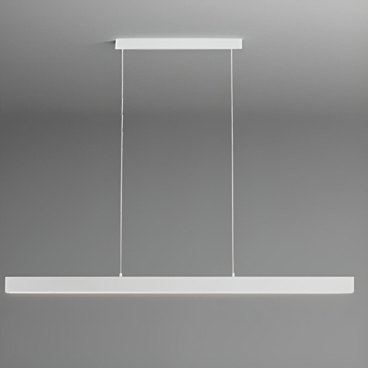 Minimalist Black Linear LED Island Hanging Light Image - 6