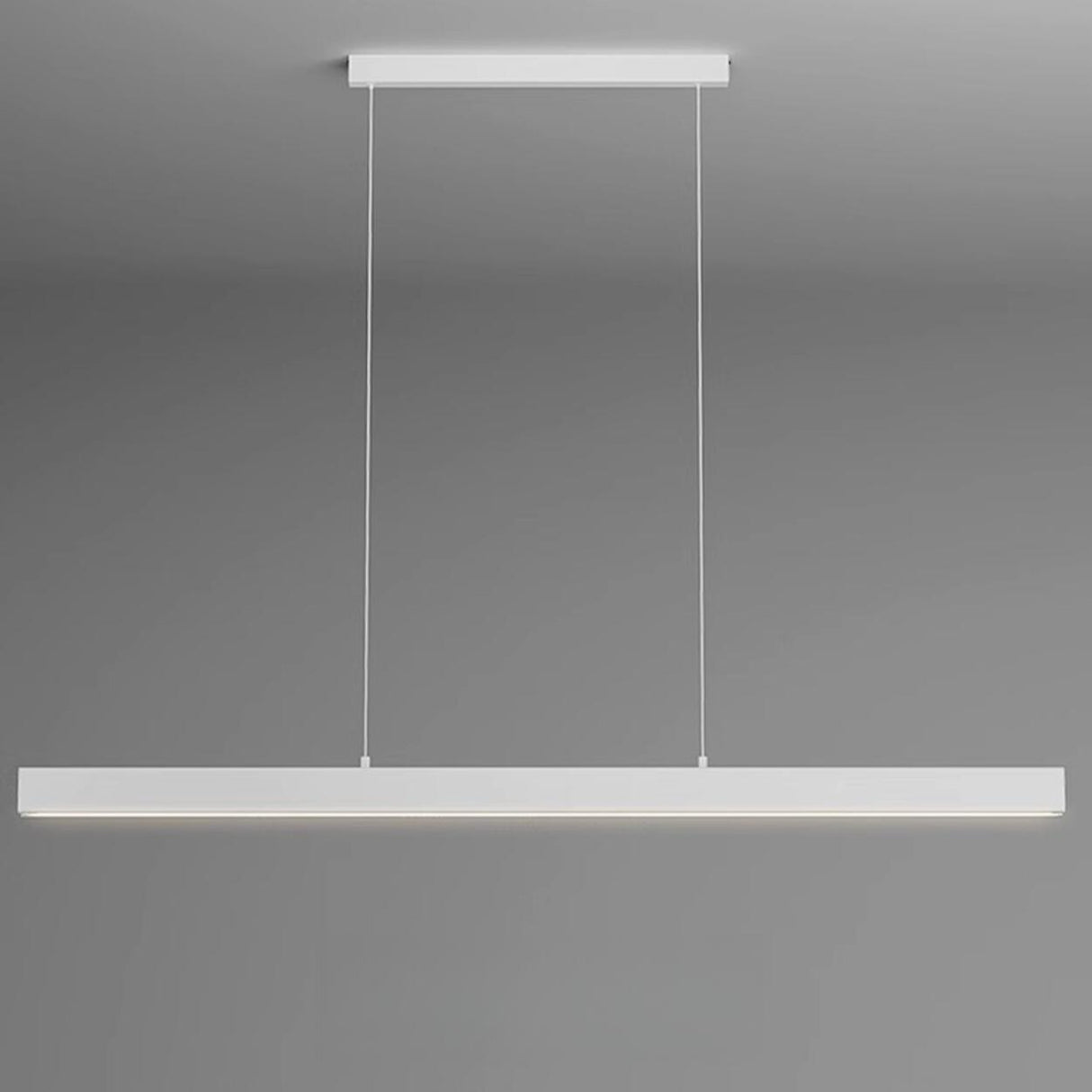 Minimalist Black Linear LED Island Hanging Light Image - 7