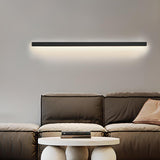 Minimalist Black Linear LED Metal Wall Sconce Light Image - 1