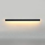 Minimalist Black Linear LED Metal Wall Sconce Light Image - 12