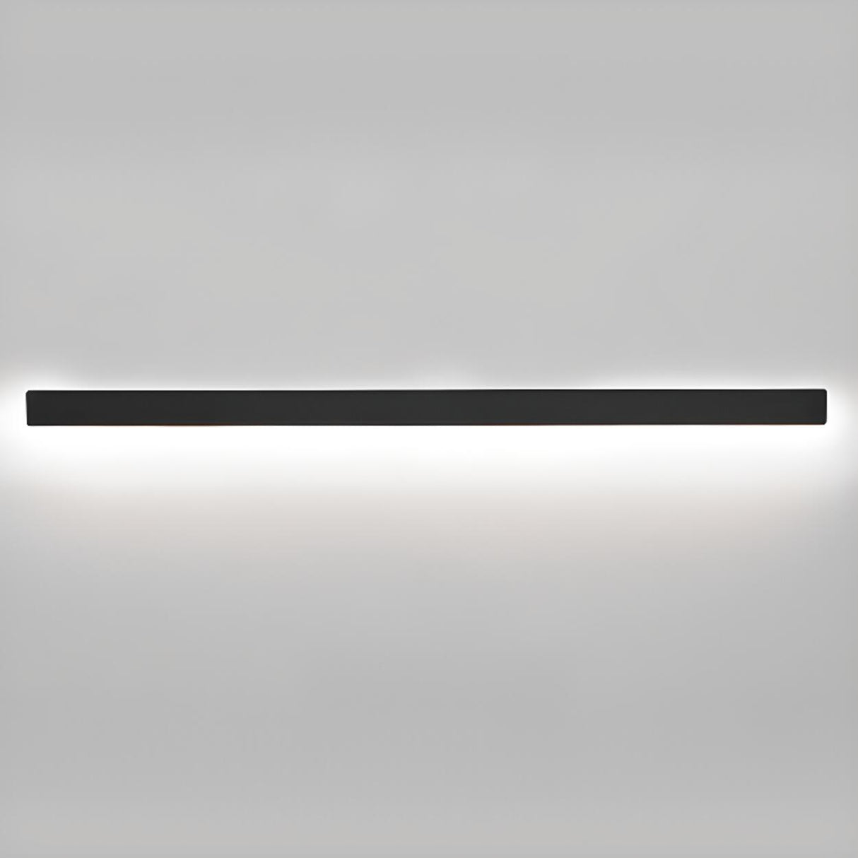 Minimalist Black Linear LED Metal Wall Sconce Light Image - 13