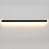 Minimalist Black Linear LED Metal Wall Sconce Light Image - 16