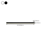 Minimalist Black Linear LED Metal Wall Sconce Light Image - 35