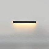 Minimalist Black Linear LED Metal Wall Sconce Light Image - 5