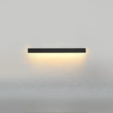 Minimalist Black Linear LED Metal Wall Sconce Light Image - 7