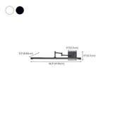 Minimalist Black Linear LED Swing Arm Vanity Light #size