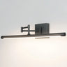 Minimalist Black Linear LED Swing Arm Vanity Light Image - 8