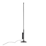 Minimalist Black Linear Metal LED Floor Fixture Image - 5