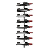 Minimalist Black Metal Floating Wall-Mounted Wine Rack Image - 12