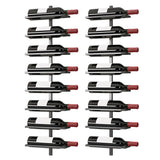 Minimalist Black Metal Floating Wall-Mounted Wine Rack Image - 13