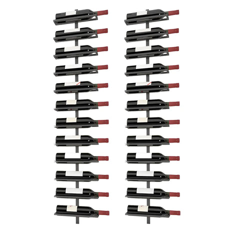 Minimalist Black Metal Floating Wall-Mounted Wine Rack Image - 2