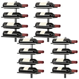 Minimalist Black Metal Floating Wall-Mounted Wine Rack Image - 20