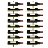 Minimalist Black Metal Floating Wall-Mounted Wine Rack Image - 31