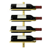 Minimalist Black Metal Floating Wall-Mounted Wine Rack Image - 36