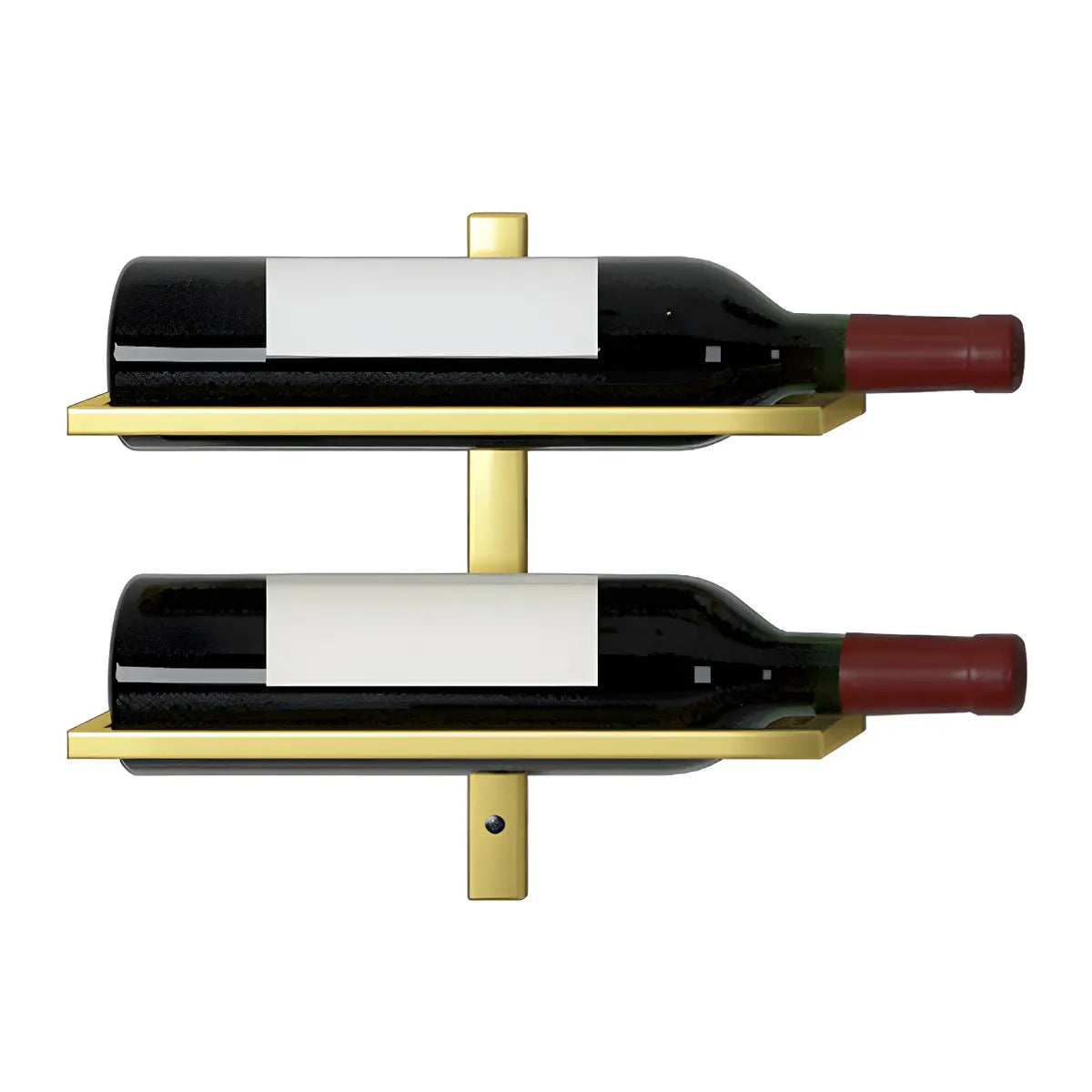 Minimalist Black Metal Floating Wall-Mounted Wine Rack Image - 39