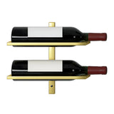 Minimalist Black Metal Floating Wall-Mounted Wine Rack Image - 39