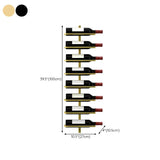 Minimalist Black Metal Floating Wall-Mounted Wine Rack Image - 45