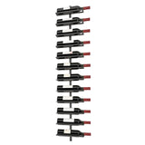 Minimalist Black Metal Floating Wall-Mounted Wine Rack Image - 9