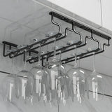 Minimalist Black Metal Hanging Wine Glass Rack Various Sizes Image - 22