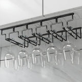 Minimalist Black Metal Hanging Wine Glass Rack Various Sizes Image - 24