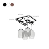 Minimalist Black Metal Hanging Wine Rack Stemware Holder #size