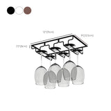 Minimalist Black Metal Hanging Wine Rack Stemware Holder Image - 68