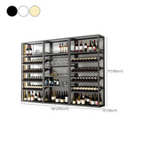 Minimalist Black Metal Rectangular Freestanding Wine Rack Image - 17