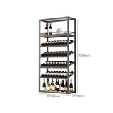 Minimalist Black Metal Rectangular Freestanding Wine Rack Image - 19