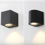 Minimalist Black Outdoor Up Down Wall Sconce Image - 10