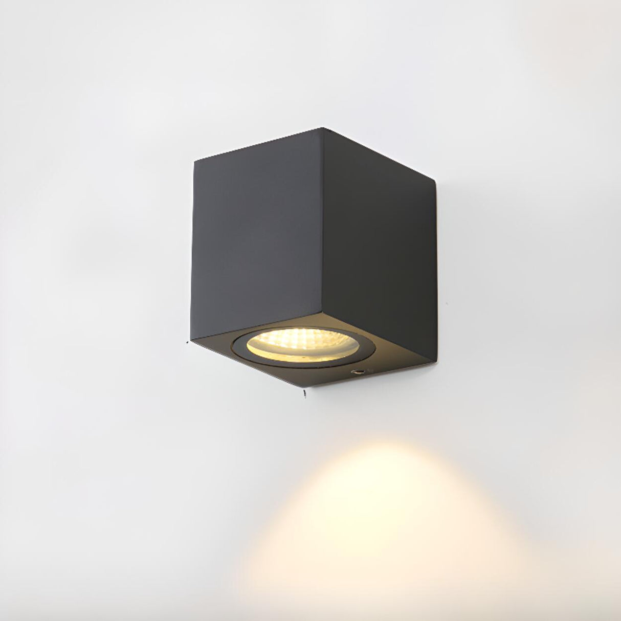 Minimalist Black Outdoor Up Down Wall Sconce Image - 6