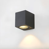 Minimalist Black Outdoor Up Down Wall Sconce Image - 6