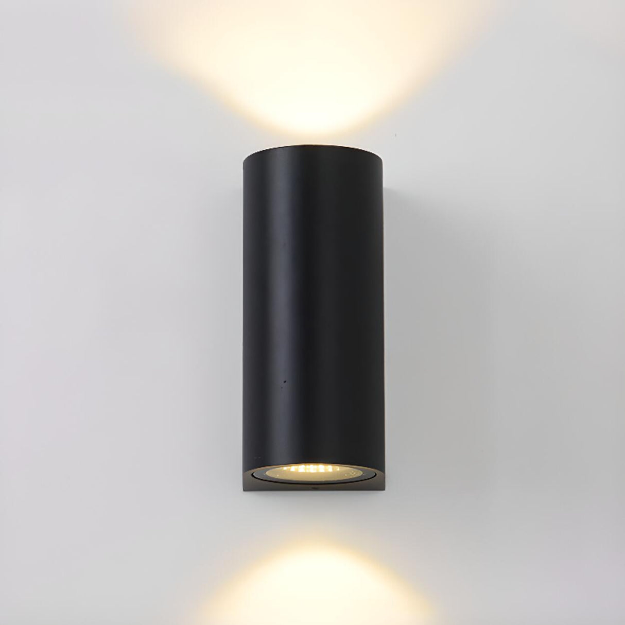 Minimalist Black Outdoor Up Down Wall Sconce Image - 7