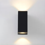 Minimalist Black Outdoor Up Down Wall Sconce Image - 8