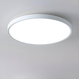 Minimalist Black Plastic Circle LED Flush Mount Light Image - 11