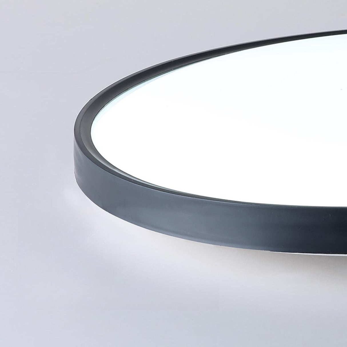 Minimalist Black Plastic Circle LED Flush Mount Light Image - 13