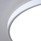 Minimalist Black Plastic Circle LED Flush Mount Light Image - 14