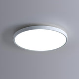 Minimalist Black Plastic Circle LED Flush Mount Light Image - 3