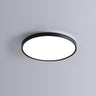 Minimalist Black Plastic Circle LED Flush Mount Light Image - 5