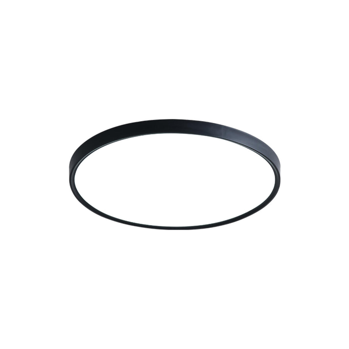 Minimalist Black Plastic Circle LED Flush Mount Light Image - 9