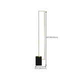 Minimalist Black Rectangular LED Metal Floor Lamp #size