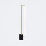 Minimalist Black Rectangular LED Metal Floor Lamp Image - 5