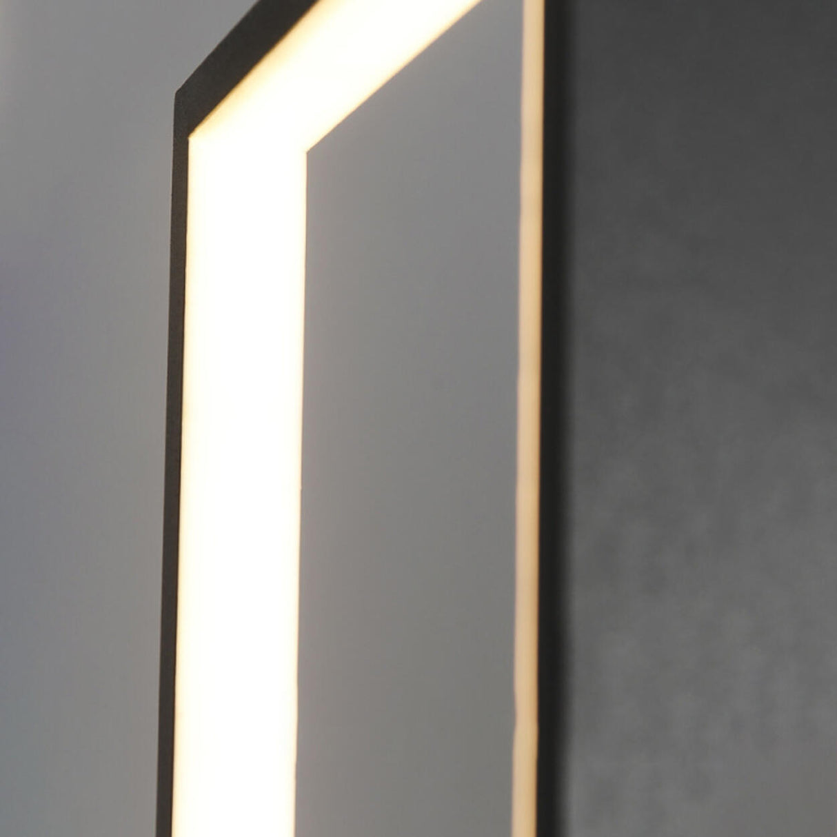 Minimalist Black Rectangular LED Metal Floor Lamp Image - 8