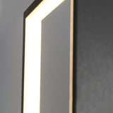 Minimalist Black Rectangular LED Metal Floor Lamp Image - 8